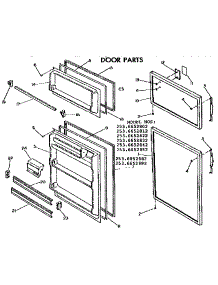 Door Parts parts for Kenmore Refrigerator 253.6652892 (2536652892, 253 6652892) from AppliancePartsPros.com