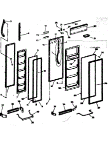 Door Parts parts for Kenmore Refrigerator 253.6680101 (2536680101, 253 6680101) from AppliancePartsPros.com