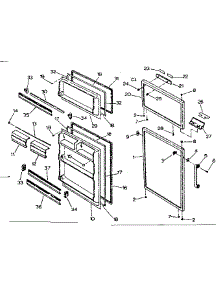 Door Parts parts for Kenmore Refrigerator 253.6688022 (2536688022, 253 6688022) from AppliancePartsPros.com