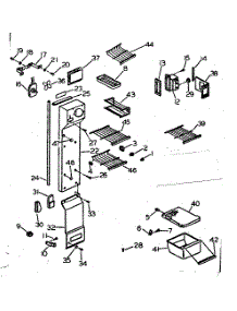 Shelving, Supports & Air Handling Parts parts for Kenmore Refrigerator 253.6690101 (2536690101, 253 6690101) from AppliancePartsPros.com