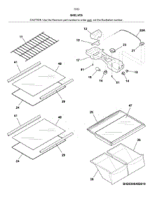 Shelves parts for Kenmore Top-Mount Refrigerator 253.70303613 (25370303613, 253 70303613) from AppliancePartsPros.com