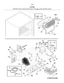 System parts for Kenmore Top-Mount Refrigerator 253.70303613 (25370303613, 253 70303613) from AppliancePartsPros.com
