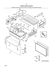Freezer Drawer, Baskets parts for Kenmore Bottom-Mount Refrigerator 253.7034241J (2537034241J, 253 7034241J) from AppliancePartsPros.com