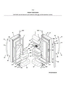 Fresh Food Door parts for Kenmore Bottom-Mount Refrigerator 253.7034241J (2537034241J, 253 7034241J) from AppliancePartsPros.com