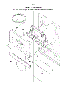 Controls & Ice Dispenser parts for Kenmore Bottom-Mount Refrigerator 253.7034241J (2537034241J, 253 7034241J) from AppliancePartsPros.com