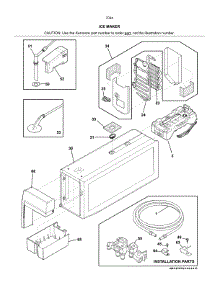 Ice Maker parts for Kenmore Bottom-Mount Refrigerator 253.7034241J (2537034241J, 253 7034241J) from AppliancePartsPros.com