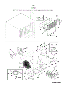System parts for Kenmore Top-Mount Refrigerator 253.7050561A (2537050561A, 253 7050561A) from AppliancePartsPros.com