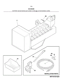 Ice Maker parts for Kenmore Top-Mount Refrigerator 253.7050561A (2537050561A, 253 7050561A) from AppliancePartsPros.com
