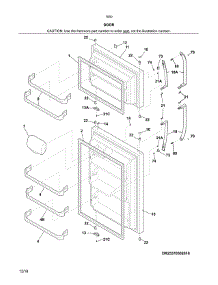 Doors parts for Kenmore Top-Mount Refrigerator 253.7050961A (2537050961A, 253 7050961A) from AppliancePartsPros.com