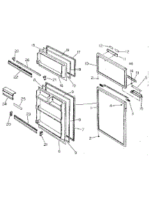 Door Parts parts for Kenmore Refrigerator 253.7616820 (2537616820, 253 7616820) from AppliancePartsPros.com