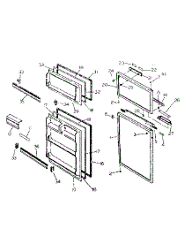 Door Parts parts for Kenmore Refrigerator 253.7616821 (2537616821, 253 7616821) from AppliancePartsPros.com