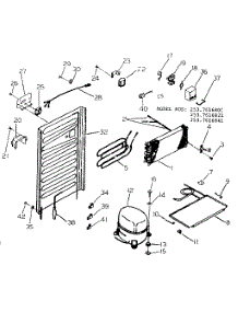 Unit Parts parts for Kenmore Refrigerator 253.7616821 (2537616821, 253 7616821) from AppliancePartsPros.com