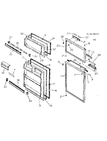 Door Parts parts for Kenmore Refrigerator 253.7618102 (2537618102, 253 7618102) from AppliancePartsPros.com
