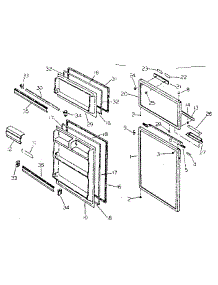 Door Parts parts for Kenmore Refrigerator 253.7618121 (2537618121, 253 7618121) from AppliancePartsPros.com