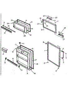 Door Parts parts for Kenmore Refrigerator 253.7628011 (2537628011, 253 7628011) from AppliancePartsPros.com