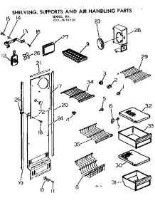Shelving, Supports And Air Handling Parts parts for Kenmore Refrigerator 253.7630210 (2537630210, 253 7630210) from AppliancePartsPros.com