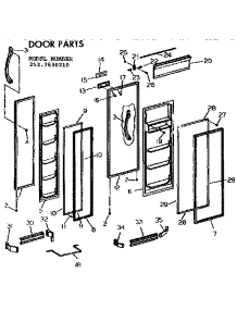 Door Parts parts for Kenmore Refrigerator 253.7630210 (2537630210, 253 7630210) from AppliancePartsPros.com