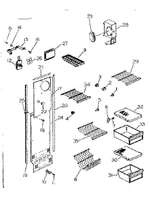 Shelving, Supports & Air Handling parts for Kenmore Refrigerator 253.7630211 (2537630211, 253 7630211) from AppliancePartsPros.com