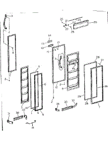 Door parts for Kenmore Refrigerator 253.7630212 (2537630212, 253 7630212) from AppliancePartsPros.com