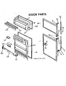 Door Parts parts for Kenmore Refrigerator 253.7655520 (2537655520, 253 7655520) from AppliancePartsPros.com