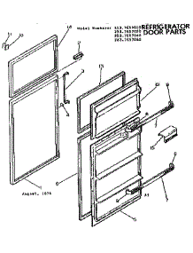 Door Parts parts for Kenmore Refrigerator 253.7657020 (2537657020, 253 7657020) from AppliancePartsPros.com