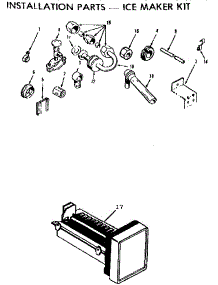 Installation Parts-Ice Maker Kit parts for Kenmore Refrigerator 253.7657510 (2537657510, 253 7657510) from AppliancePartsPros.com