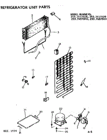 Unit Parts parts for Kenmore Refrigerator 253.7657520 (2537657520, 253 7657520) from AppliancePartsPros.com