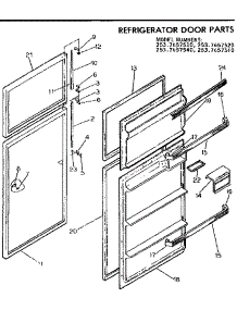 Door Parts parts for Kenmore Refrigerator 253.7657560 (2537657560, 253 7657560) from AppliancePartsPros.com