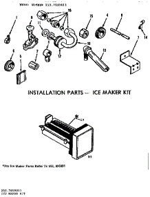 Ice Maker Kit parts for Kenmore Refrigerator 253.7659011 (2537659011, 253 7659011) from AppliancePartsPros.com