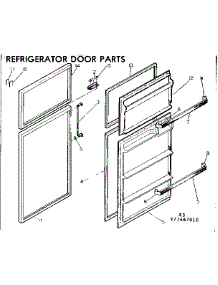 Door Parts parts for Kenmore Refrigerator 253.7667010 (2537667010, 253 7667010) from AppliancePartsPros.com