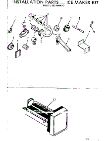 Installation Parts - Ice Maker Kit parts for Kenmore Refrigerator 253.7669010 (2537669010, 253 7669010) from AppliancePartsPros.com