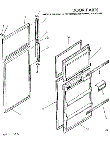 Door Parts parts for Kenmore Refrigerator 253.7674110 (2537674110, 253 7674110) from AppliancePartsPros.com