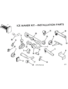 Icemaker Kit / Installation Parts parts for Kenmore Refrigerator 253.7676310 (2537676310, 253 7676310) from AppliancePartsPros.com