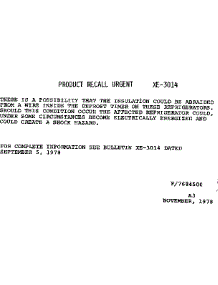 Product Recall parts for Kenmore Refrigerator 253.7684500 (2537684500, 253 7684500) from AppliancePartsPros.com