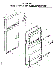 Door parts for Kenmore Refrigerator 253.7684911 (2537684911, 253 7684911) from AppliancePartsPros.com