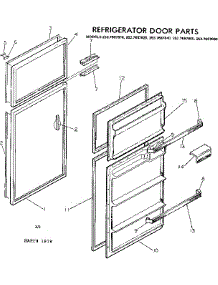 Door Parts parts for Kenmore Refrigerator 253.7687840 (2537687840, 253 7687840) from AppliancePartsPros.com