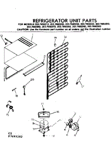 Unit Parts parts for Kenmore Refrigerator 253.7692202 (2537692202, 253 7692202) from AppliancePartsPros.com