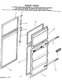 Door Parts parts for Kenmore Refrigerator 253.7694210 (2537694210, 253 7694210) from AppliancePartsPros.com