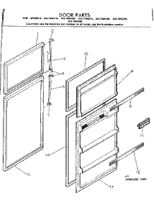 Door Parts parts for Kenmore Refrigerator 253.7694276 (2537694276, 253 7694276) from AppliancePartsPros.com