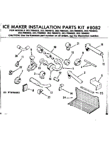 Ice Maker Installation Parts Kit No 8082 parts for Kenmore Refrigerator 253.7694692 (2537694692, 253 7694692) from AppliancePartsPros.com