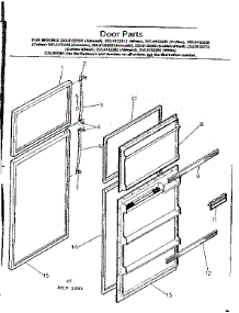 Door Parts parts for Kenmore Refrigerator 253.8132202 (2538132202, 253 8132202) from AppliancePartsPros.com