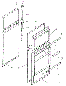 Door parts for Kenmore Refrigerator 253.8346740 (2538346740, 253 8346740) from AppliancePartsPros.com