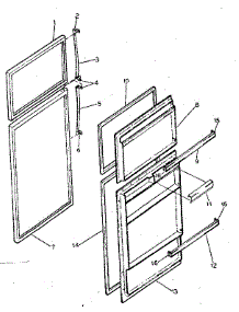 Door parts for Kenmore Refrigerator 253.8357760 (2538357760, 253 8357760) from AppliancePartsPros.com