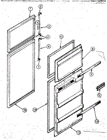 Door Parts parts for Kenmore Refrigerator 253.8364201 (2538364201, 253 8364201) from AppliancePartsPros.com