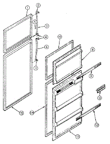 Door parts for Kenmore Refrigerator 253.8365120 (2538365120, 253 8365120) from AppliancePartsPros.com