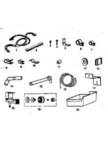 Ice Maker Installation Kit #8085C parts for Kenmore Refrigerator 253.8367201 (2538367201, 253 8367201) from AppliancePartsPros.com