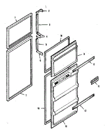 Door Parts parts for Kenmore Refrigerator 253.8385700 (2538385700, 253 8385700) from AppliancePartsPros.com