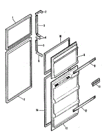 Door Parts parts for Kenmore Refrigerator 253.8385761 (2538385761, 253 8385761) from AppliancePartsPros.com