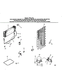 Unit Parts parts for Kenmore Refrigerator 253.8427120 (2538427120, 253 8427120) from AppliancePartsPros.com