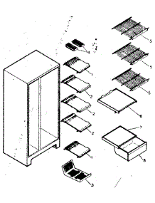 Shelves parts for Kenmore Refrigerator 253.8479020 (2538479020, 253 8479020) from AppliancePartsPros.com